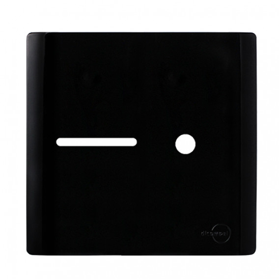 Placa p/ 1 Interruptor  + Furo 4x4 - Novara Preto Brilhante 